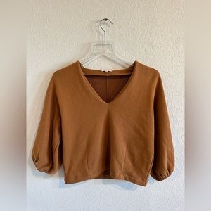 Women's V-Neck Tan Top